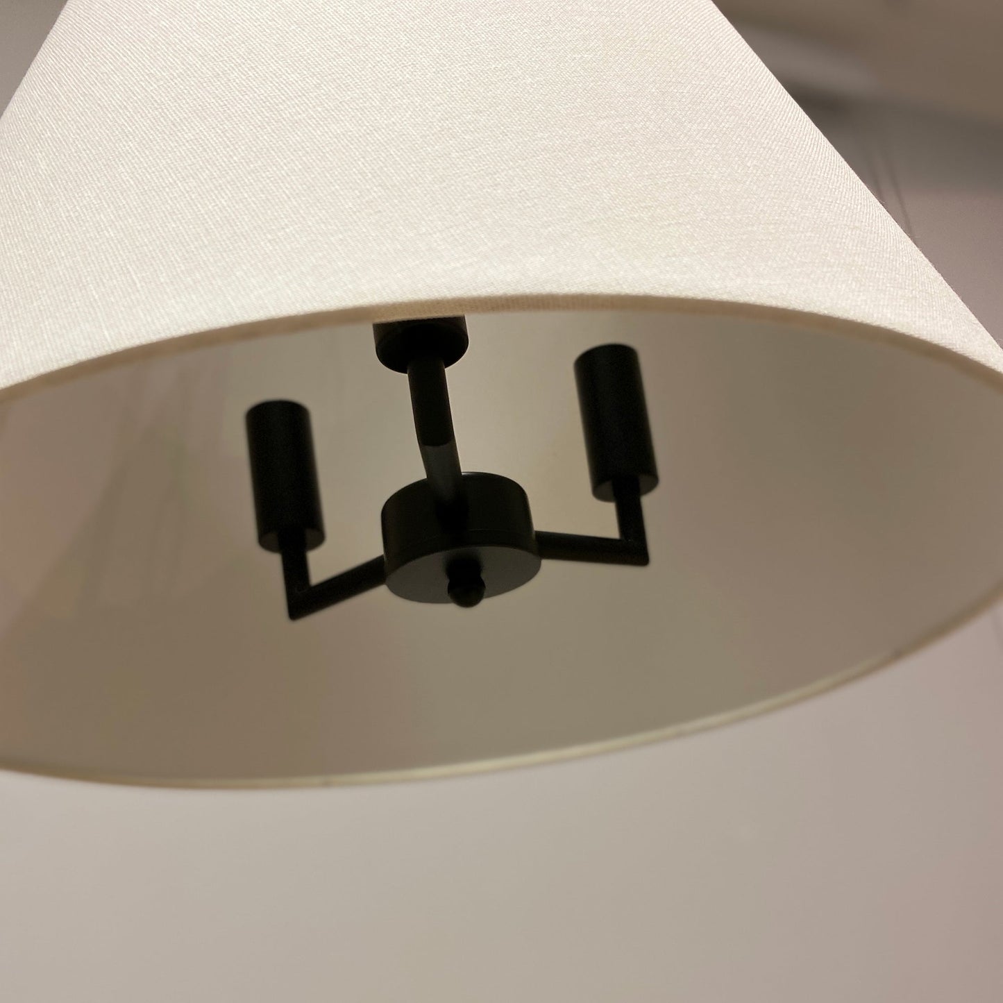 Chloe Pendant Light - White with Black Hardware