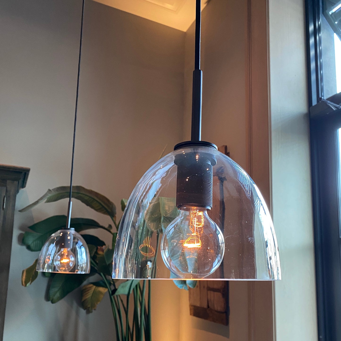Preston Glass Pendant Light - Black