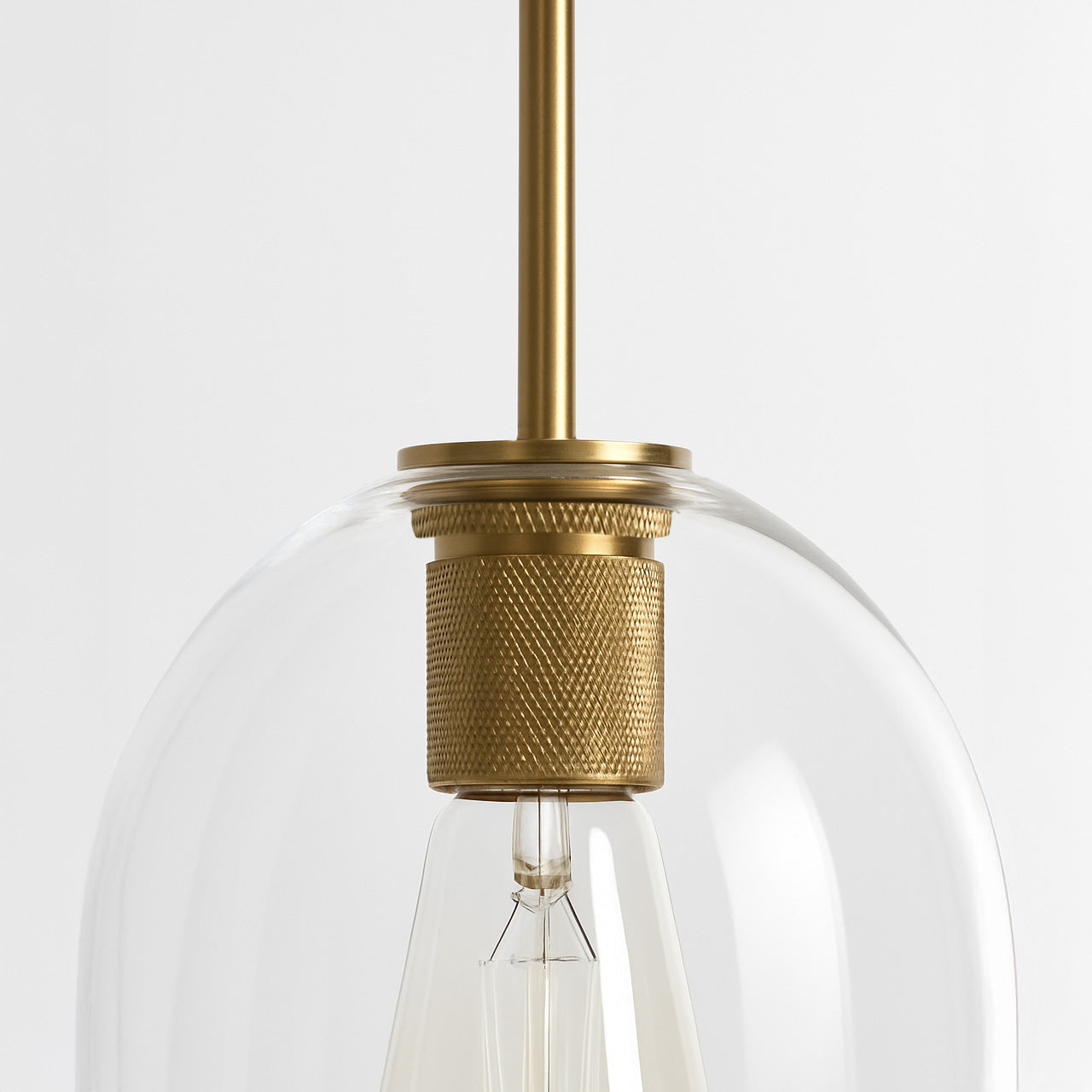 Preston Glass Pendant Light - Gold