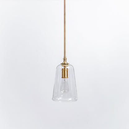 Reece Flared Glass Pendant Light - Gold