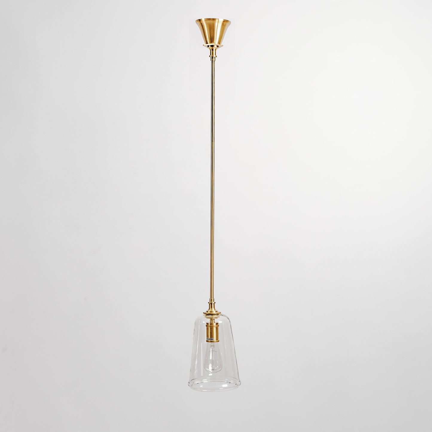 Reece Flared Glass Pendant Light - Gold