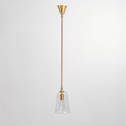 Reece Flared Glass Pendant Light - Gold