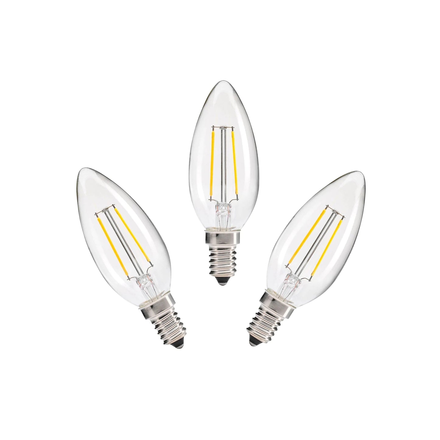 2W Candle LED Bulb (E14) Clear in Cool White