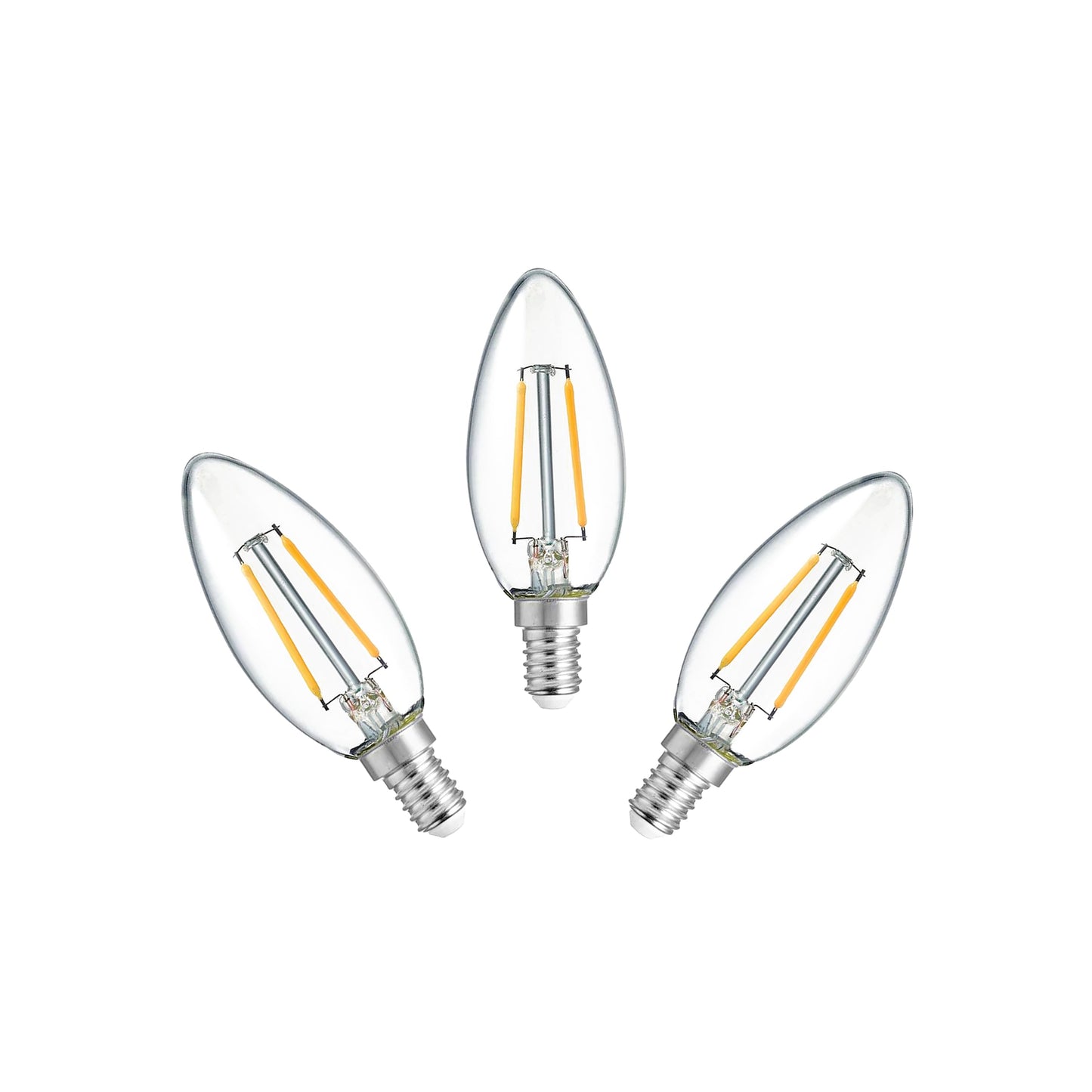 2W Candle LED Bulb (E14) Clear in Warm White