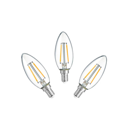 2W Candle LED Bulb (E14) Clear in Warm White