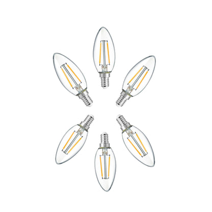 2W Candle LED Bulb (E14) Clear in Warm White