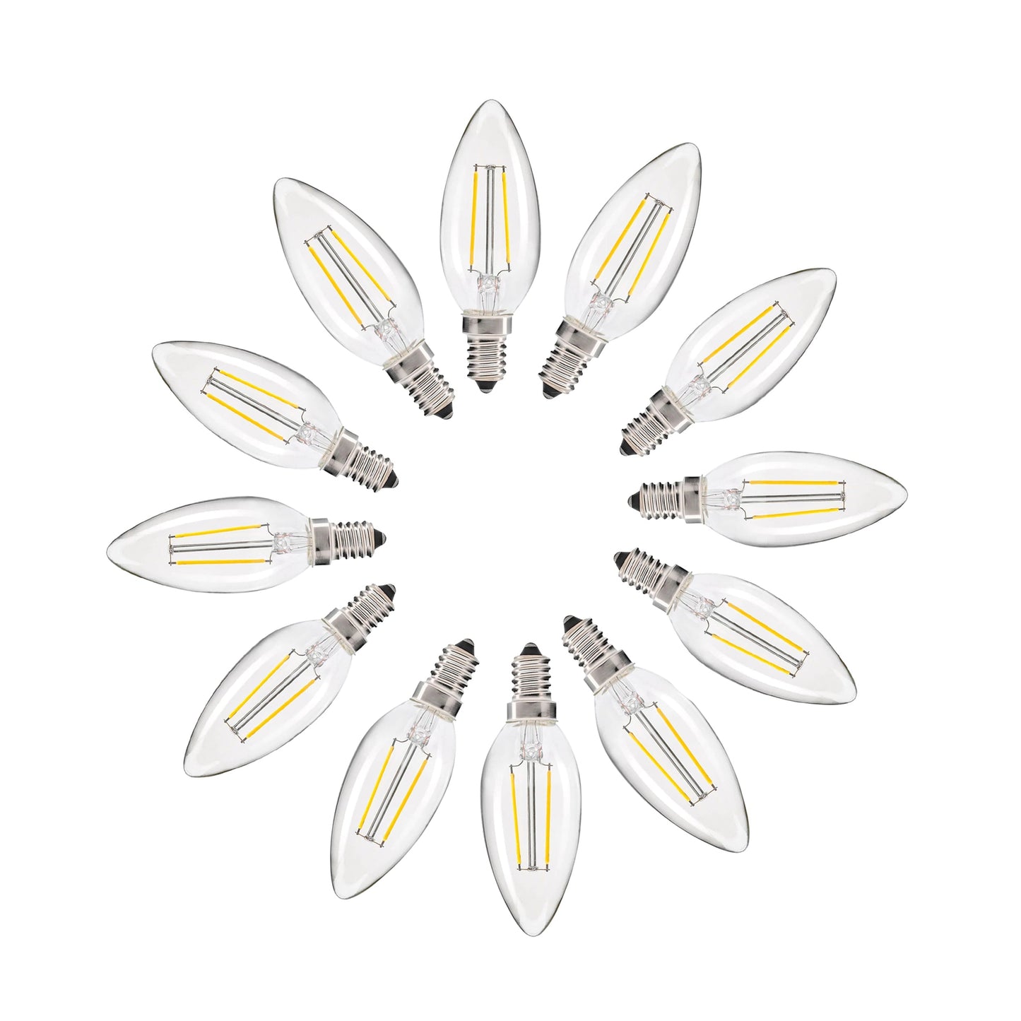 2W Candle LED Bulb (E14) Clear in Cool White