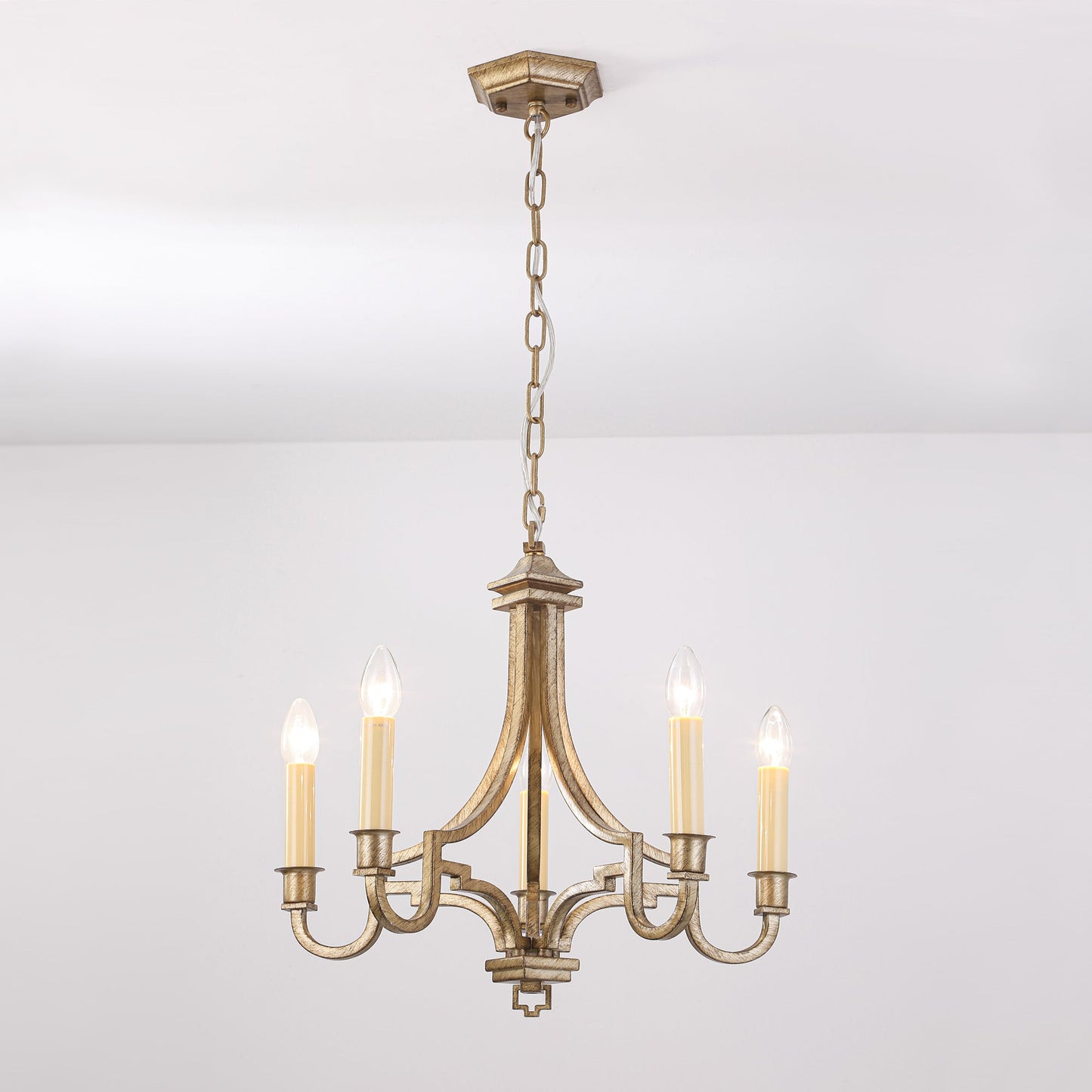 Kalani Modern Chandelier 5 Light - Brushed Gold