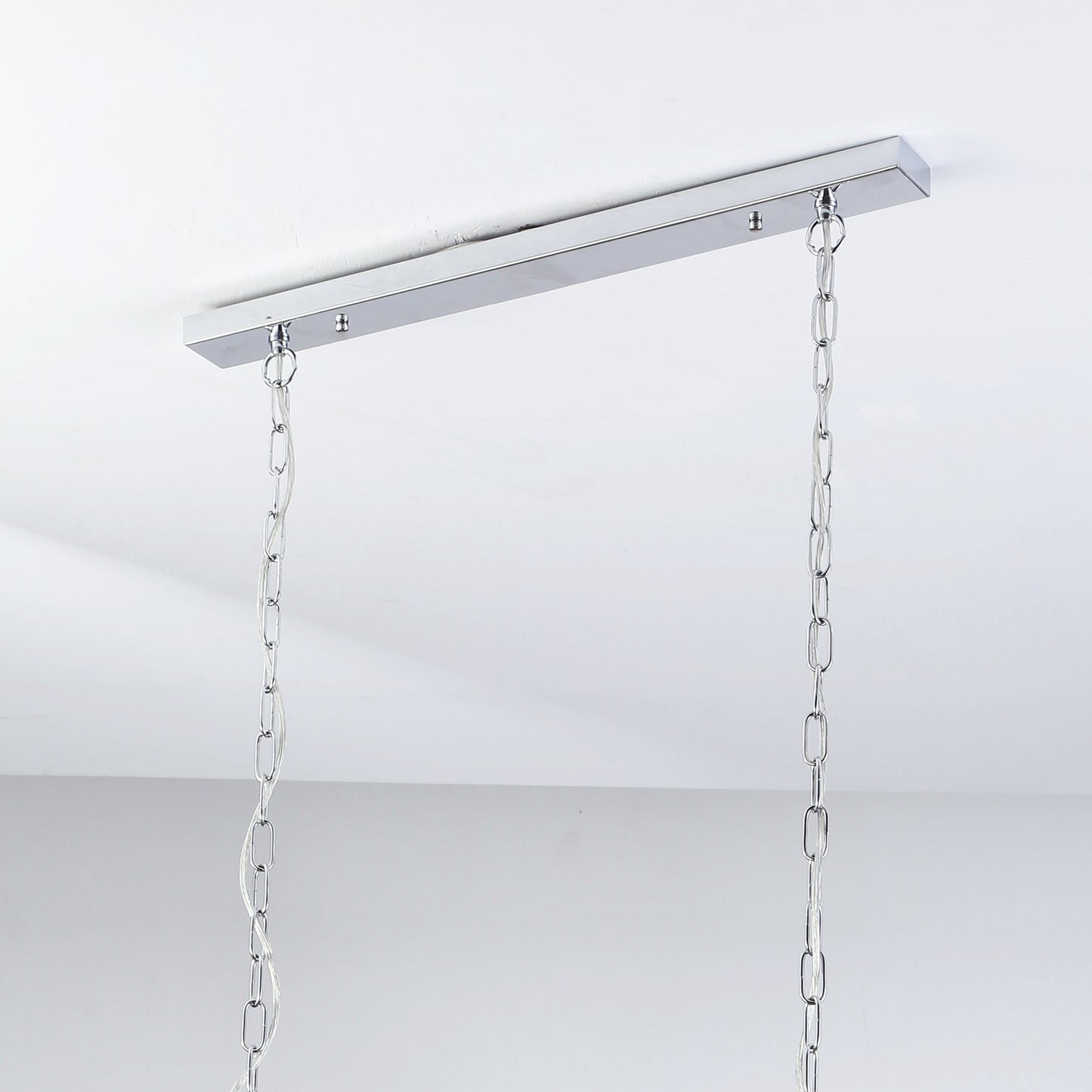 Langham Hampton Style Dining Room Pendant Light - Brushed Chrome