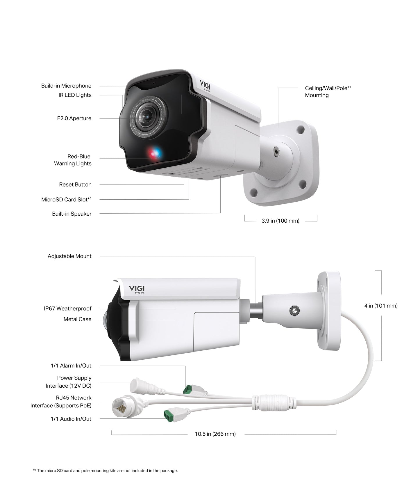 TP-Link VIGI S385PI 8MP Outdoor IR Panoramic Bullet Network CCTV Camera – Ultra HD 180° View with Active Deterrence and AI-Powered Surveillance