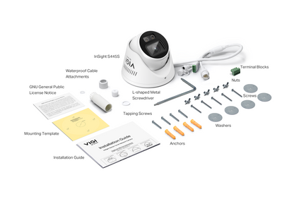 TP-Link VIGI InSight S445S 4MP ColourPro 2.0 Turret Network Camera – AI-ISP Low-Light Colour Night Vision, IP67, PoE, Two-Way Audio
