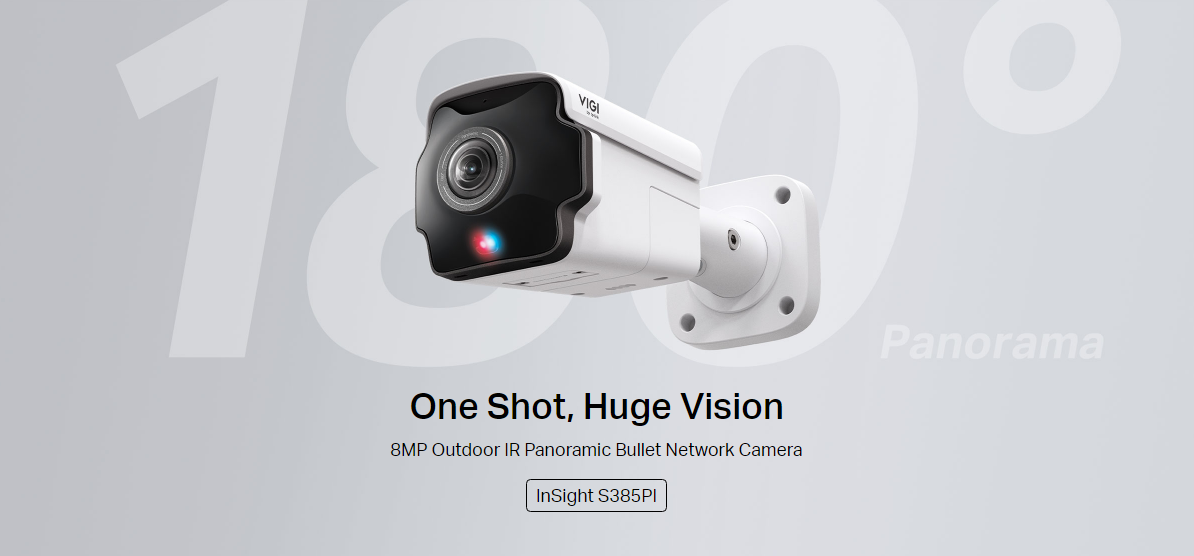 TP-Link VIGI S385PI 8MP Outdoor IR Panoramic Bullet Network CCTV Camera – Ultra HD 180° View with Active Deterrence and AI-Powered Surveillance