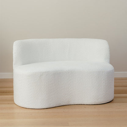 Mason Boucle Love Seat - White