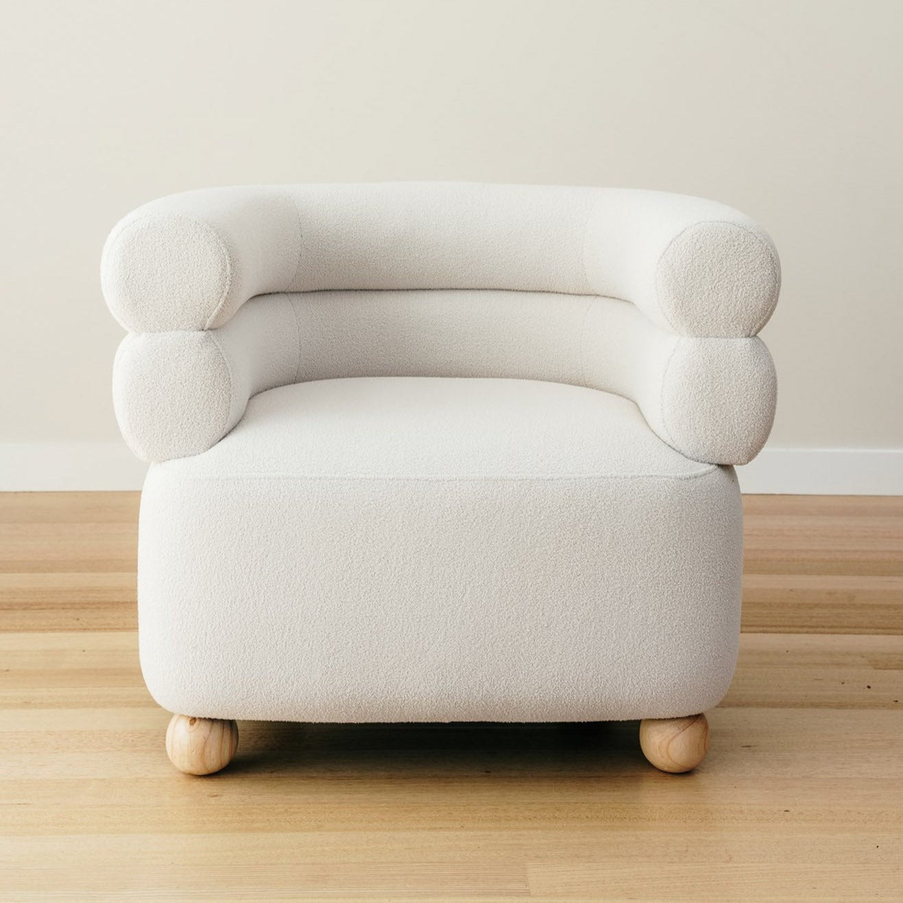 Logan Boucle Armchair - White