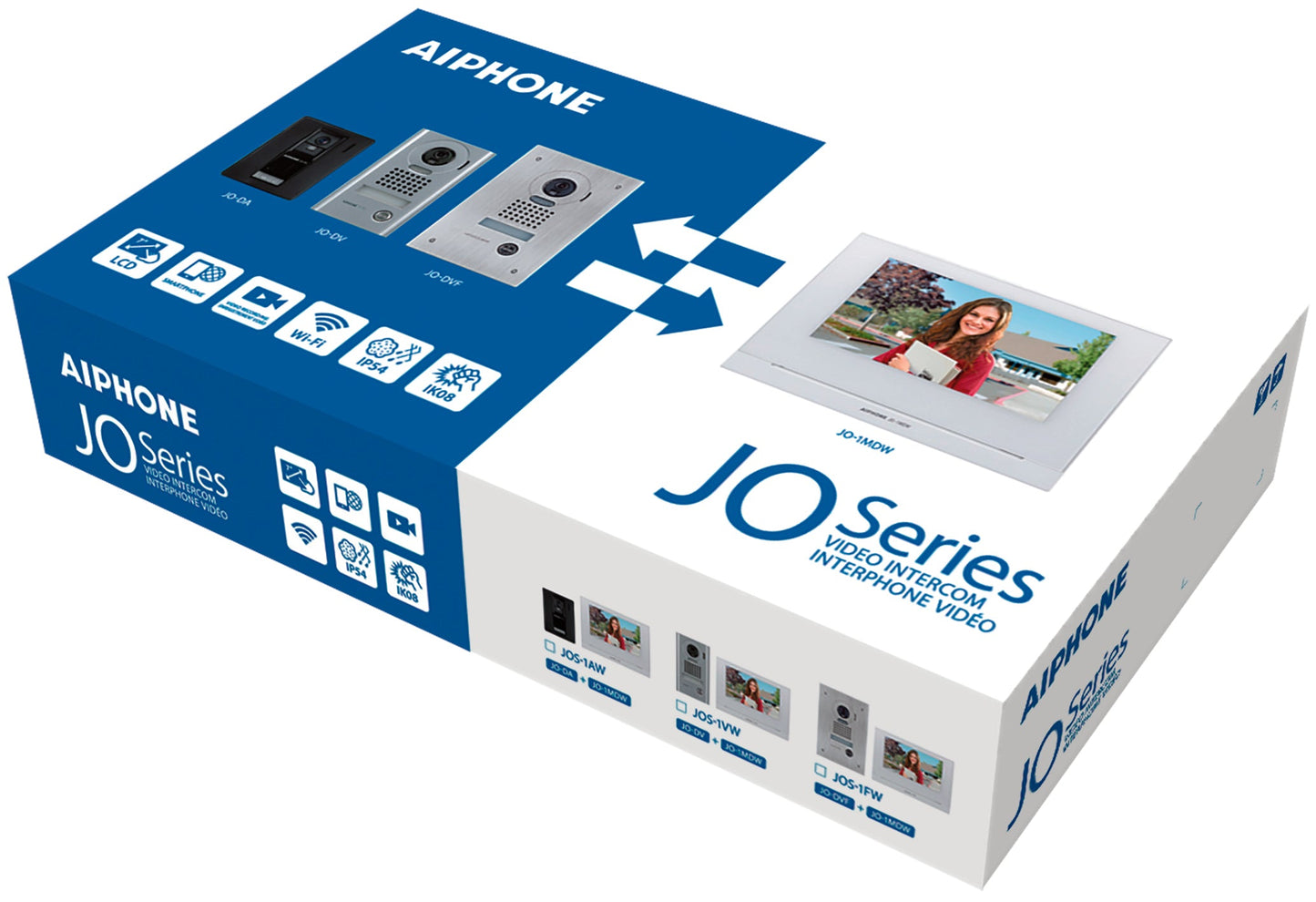 AIPHONE JO SERIES JO-DVF 2/4-WIRE INTERCOM 1-BUTTON AUDIO/VIDEO DOOR STATION - SILVER