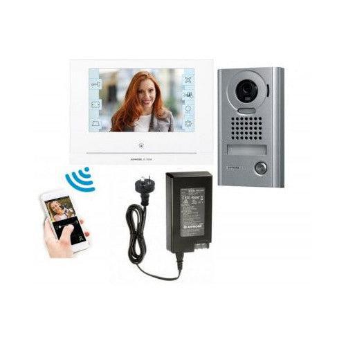 Aiphone JOS-1VW Mobile-Ready Box Set with Surface-Mount Door Station Wireless Video Intercom Kit -7" Touchscreen, Smartphone Compatible | JO Series
