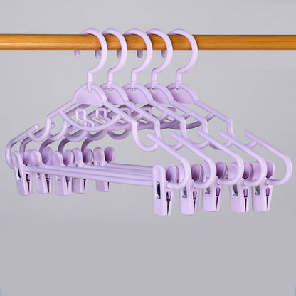 JSCDRPDWL Plastic Pants Hangers with Clips 5 Pack Heavy Duty Skirt Hangers Swivel Hook and Notches Space Saving Acrylic Clip Hangers for Pants Suitable for All Clothing White