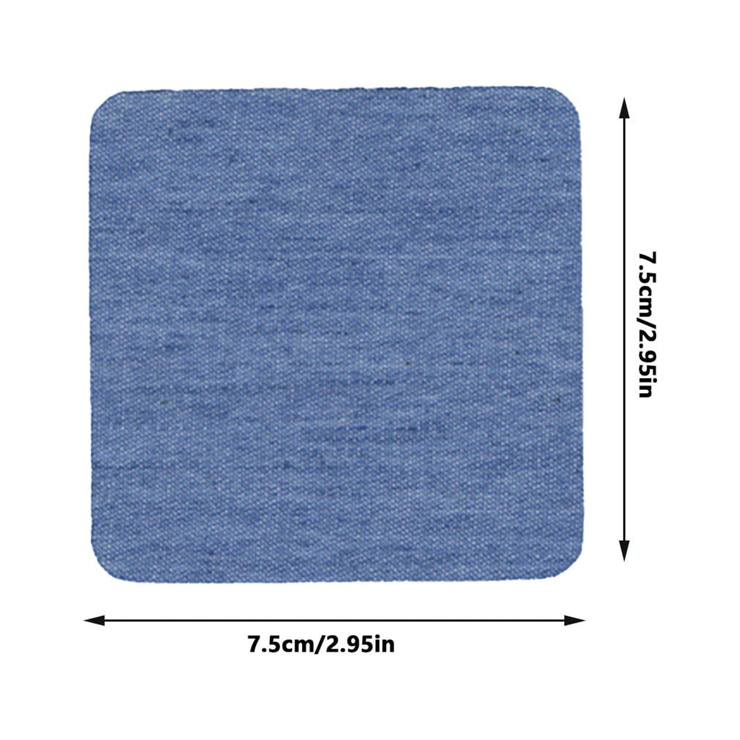 JWDX Hot Clearance! Denim Iron on Jean Patches Inside & Outside Strongest Glue Assorted Shades of Blue Repair Decorating 2.75 Inch, 5-Piece Jeans Patch Small Size (7.5x7.5Cm) Small (7.5x7.5cm), 5 pieces E