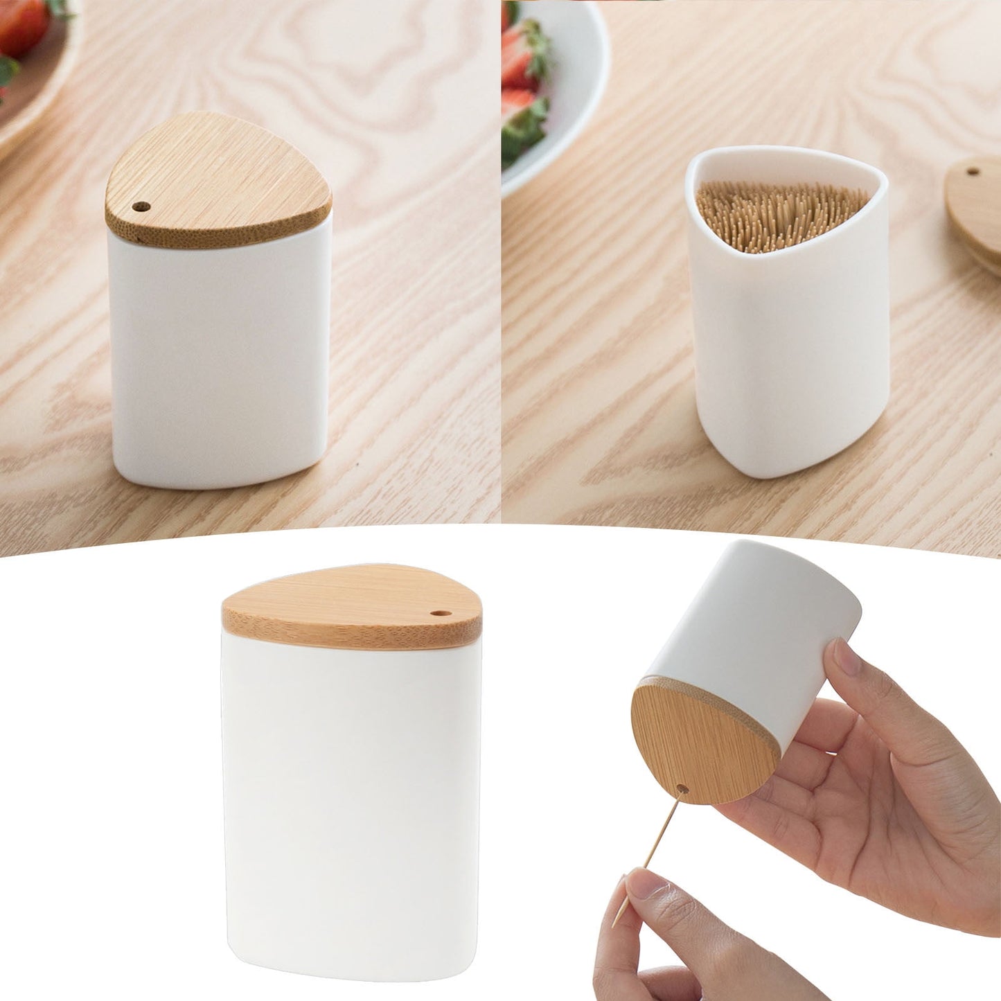 JWDX Storage Containers Clearance! Toothpick Container Toothpick Storage Box Home Hotel Simple White Toothpick Bottle Suitable for Family Restaurant Hotel, Include 1*Toothpick Box AS shown
