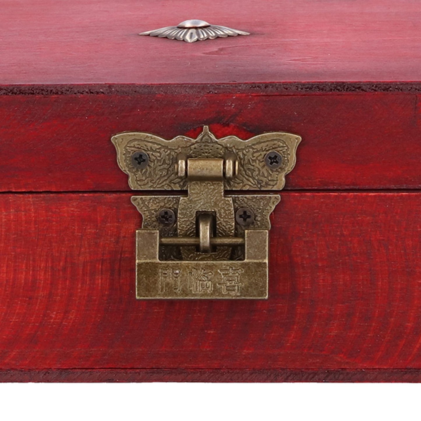 Jewelry Box Antique Wooden Photography Shooting Props Desktop Storage Box with Lock