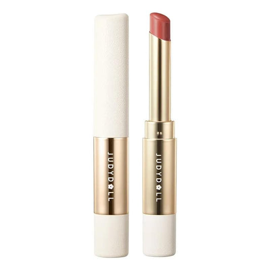 JUDYDOLL velvet lipstick set, gold tube with red and nude caps