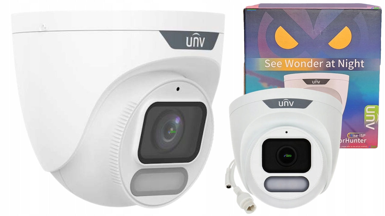 Uniview IPC3628LE-ADF28K-WP 8MP OWLVIEW Turret 2.8mm Fixed Lens Network Camera 4K 8MP CCTV Camera with ColorHunter & Wise-ISP