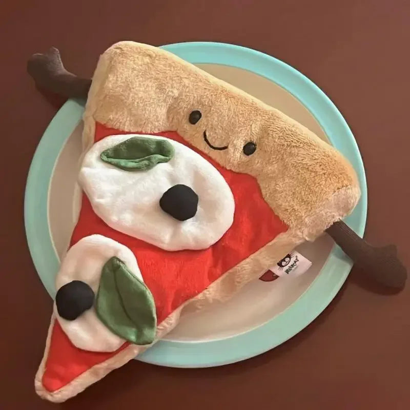 13cm Kawaii Pizza Plush  Soft Mini Food Pillow Toy for Kids & Decor