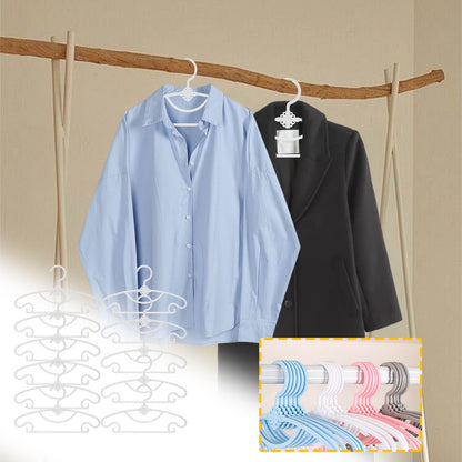 Kdkad 10-Pack Serviceable Kids' Clothes Hangers - Heavy-Duty Plastic Non-Slip Infant & Toddler Hangers for Closet, Nursery, Travel - Space-Saving Baby Closet Organizers 11.2×6.5 in Blue