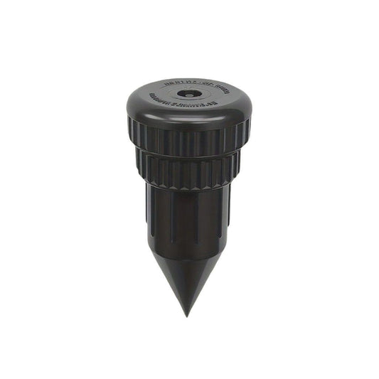 Black key storage tray with ribbed cap and pointed stake base