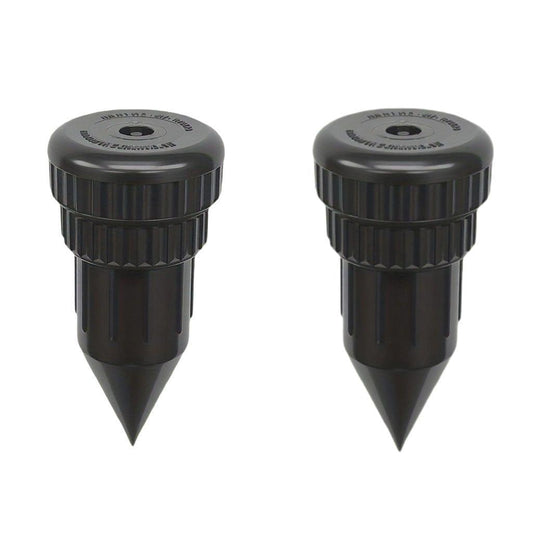 Black key storage tray stakes with ribbed caps, two pieces
