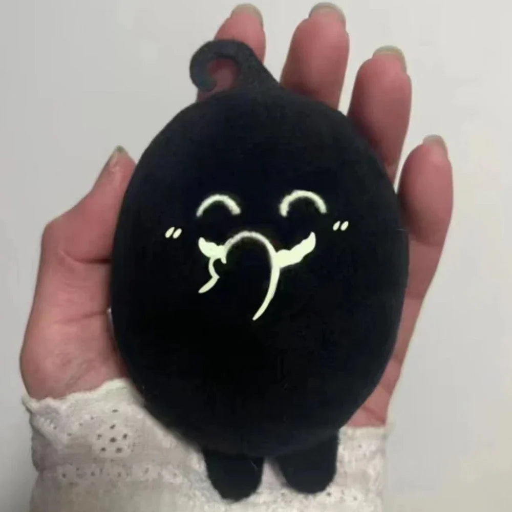 Krobus Plush Shadow Person Expression Plush Concerned, Happy, Serious or Wink Handmade Plush 15 cm