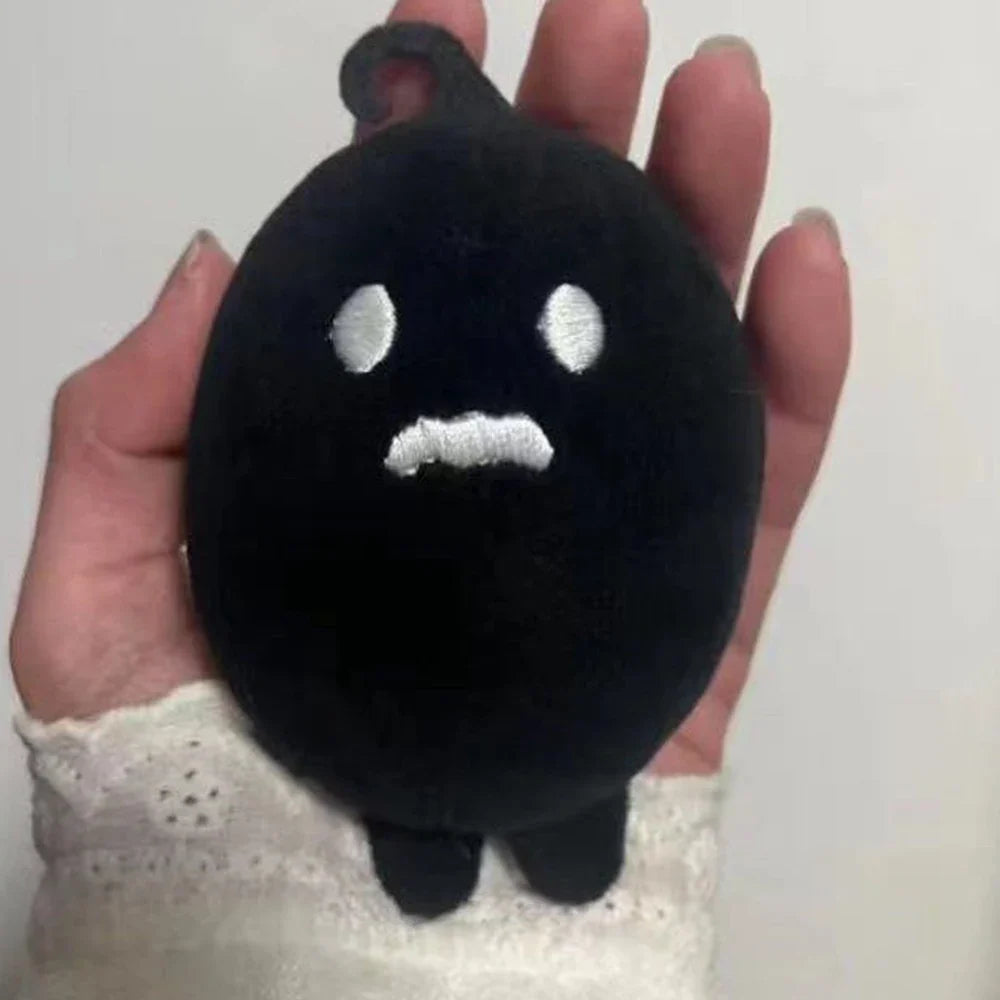 Krobus Plush Shadow Person Expression Plush Concerned, Happy, Serious or Wink Handmade Plush 15 cm