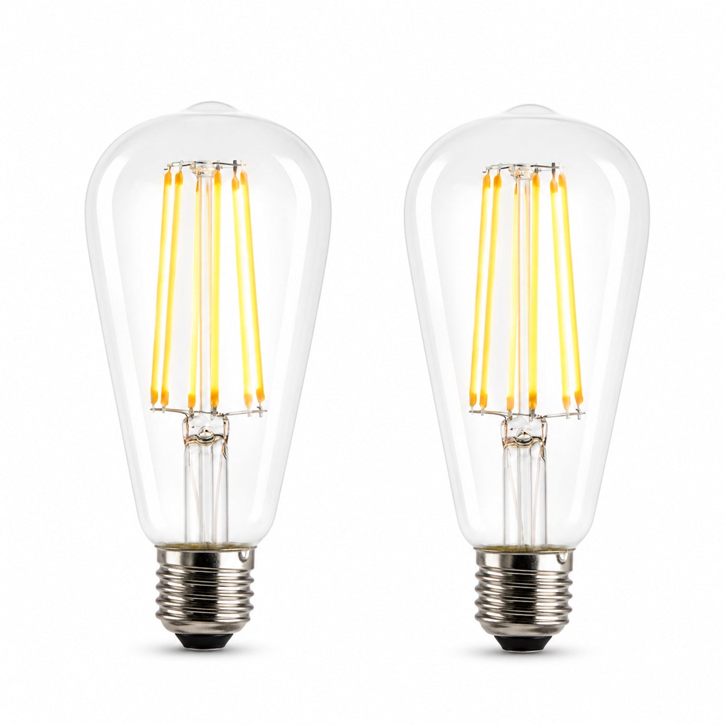 LED Globes Pear Shape E27 - Pack of 2