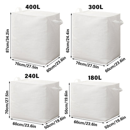 Large Capacity Moving Bag Packing Quilt Storage Luggage Clothing Organizer Tote - 180L