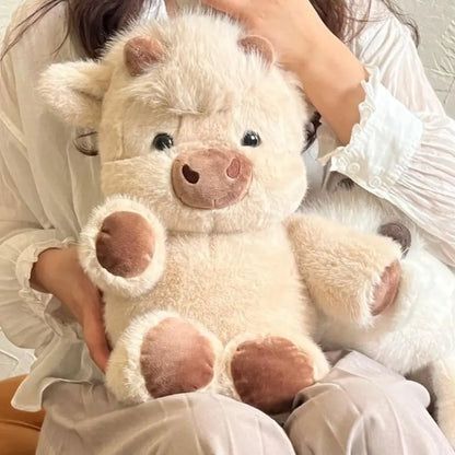 Reversible 45cm Cute Cow Plush - Soft Pig Cow Stuffed Plush Toy for Kids & Adults