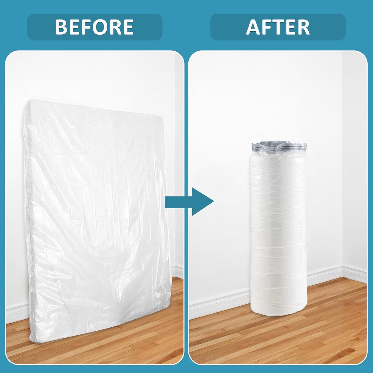 Large vacuum storage bags - 220*100cm - vacuum mattress bag - waterproof - resealable - with zipper - reusable - space-saving bags - vacuum seal - for mattresses, clothing - vacuum pump not included - transparent