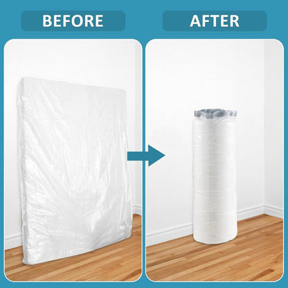 Large vacuum storage bags - 220*100cm - vacuum mattress bag - waterproof - resealable - with zipper - reusable - space-saving bags - vacuum seal - for mattresses, clothing - vacuum pump not included - transparent