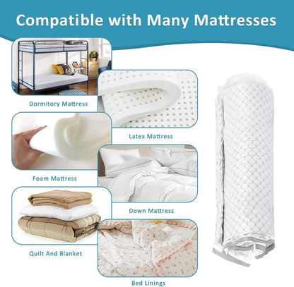 Large vacuum storage bags - 220*100cm - vacuum mattress bag - waterproof - resealable - with zipper - reusable - space-saving bags - vacuum seal - for mattresses, clothing - vacuum pump not included - transparent