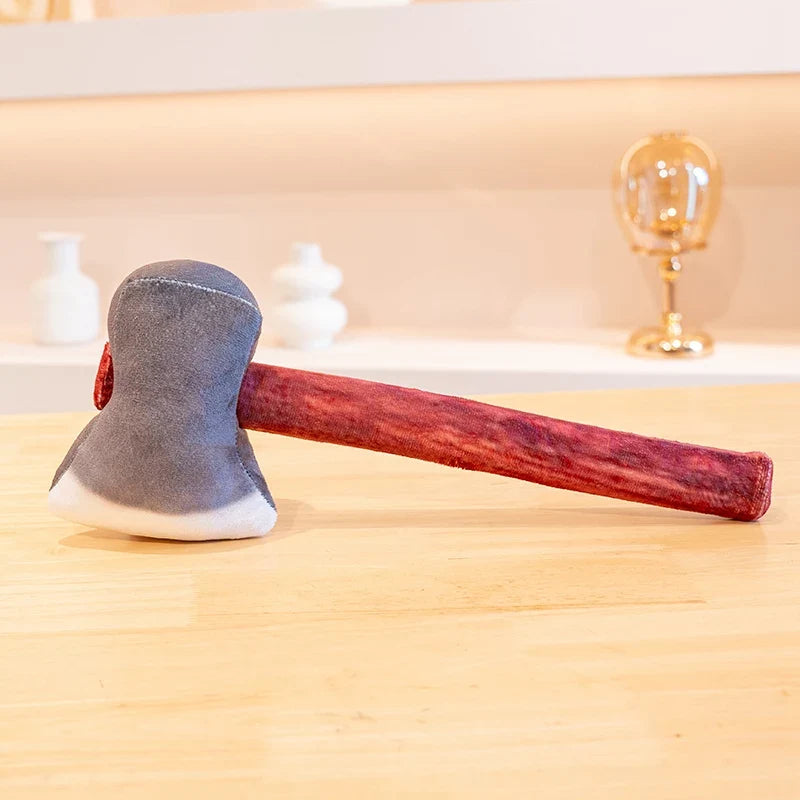 Realistic Axe & Claw Hammer Plush - Lifelike Stuffed Tool Handmade Plushies 40cm