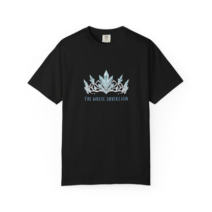 The White Sovereign Blue Seaweed Crown  Tsaritsa Frost Queen Graphic Tee