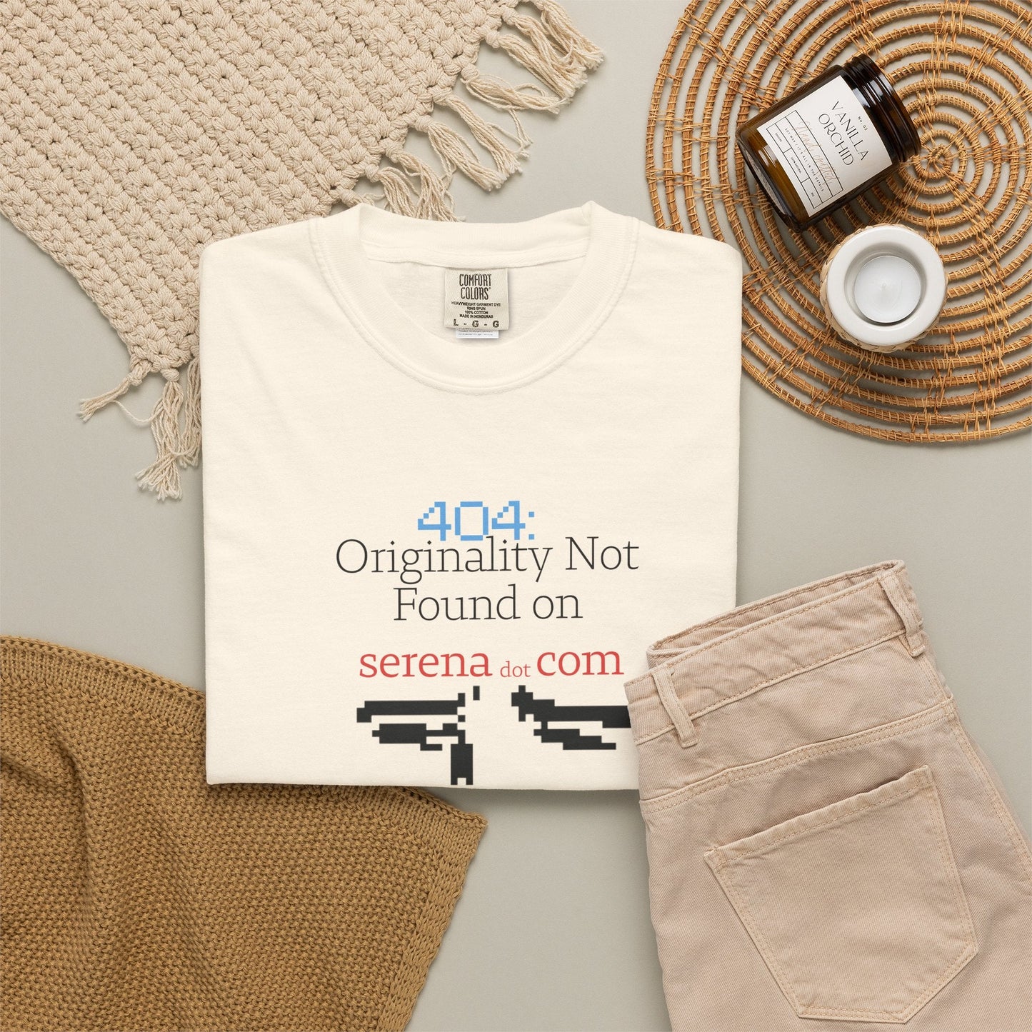 404 Originality Not Found Graphic Tee | Pixel Face Satire Shirt | Aprasi