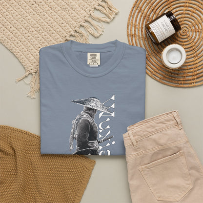 Straw Hat Swordsman Tee | Wuxia Ronin Garment Dyed Shirt