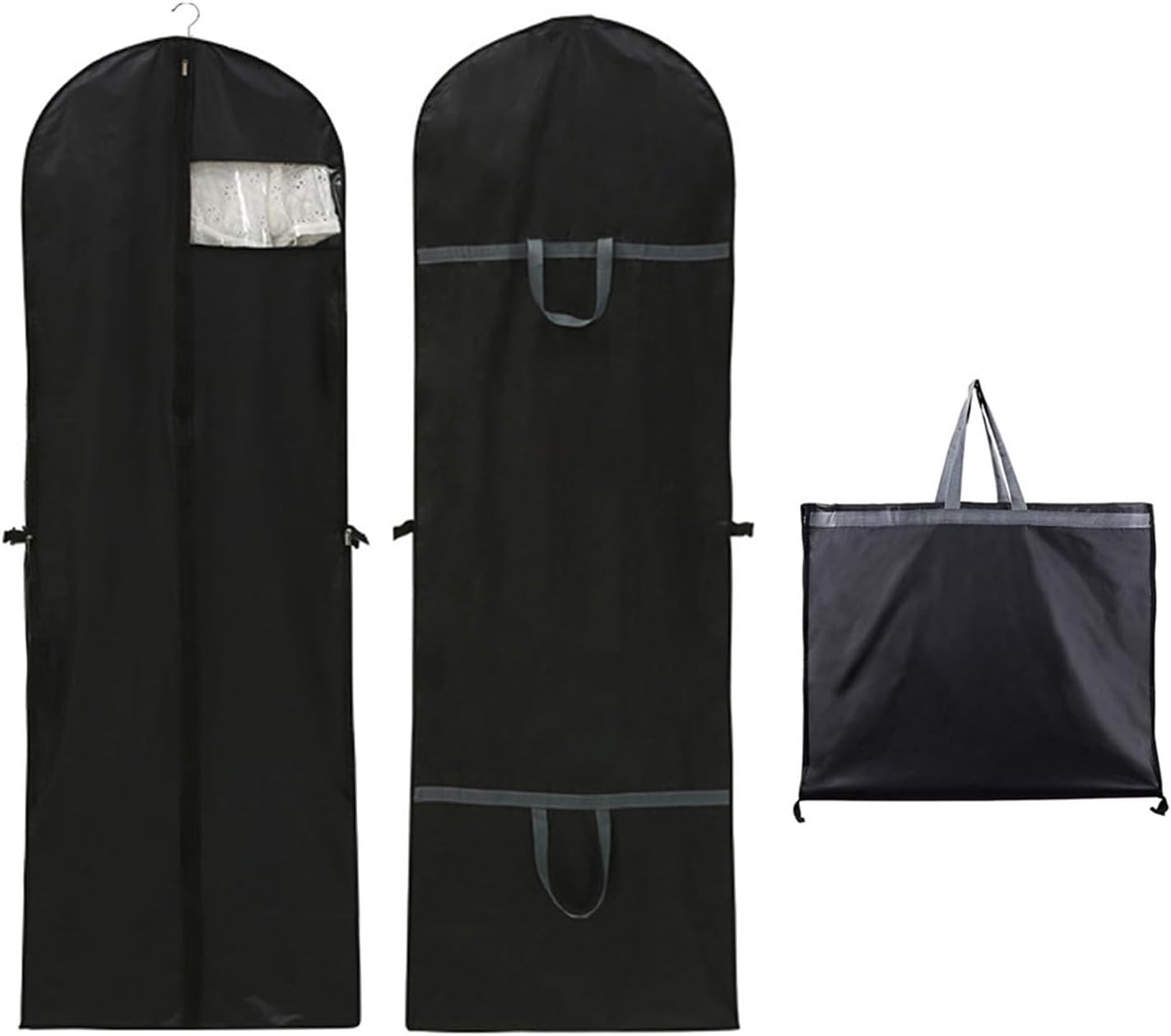 Premium Long Dress PEVA Garment Bag with Reinforced Zipper