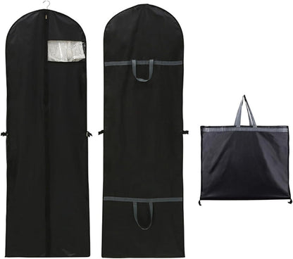 Premium Long Dress PEVA Garment Bag with Reinforced Zipper