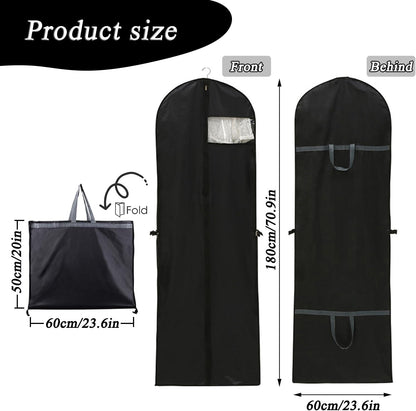 Premium Long Dress PEVA Garment Bag with Reinforced Zipper