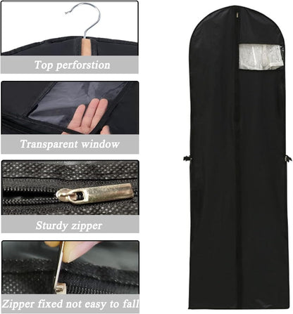 Premium Long Dress PEVA Garment Bag with Reinforced Zipper