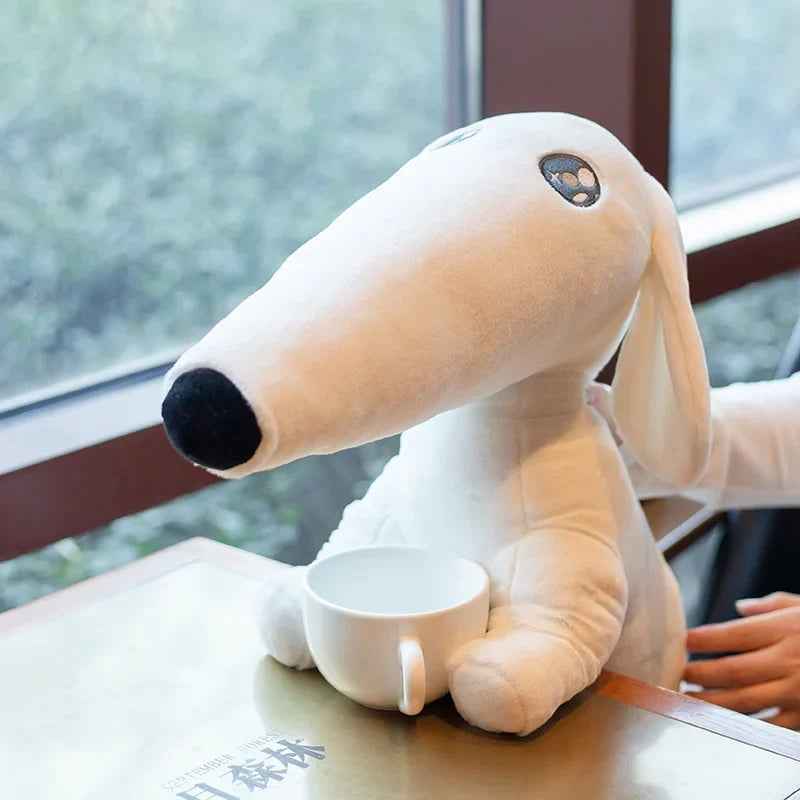 Borzoi Dog Plush Long Nose Dog Plush Let Me Do It For You Meme Handmade Plush 40cm