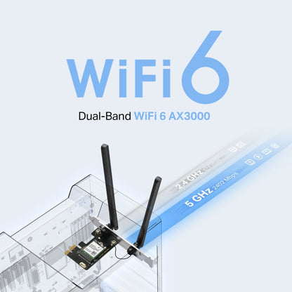 MA80XE | AX3000 Dual Band Wi-Fi 6 & Bluetooth 5.3 PCIe Adapter | MERCUSYS