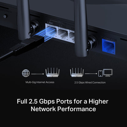 MERCUSYS MR47BE BE9300 Tri-Band WiFi 7 Router | Blazing 9.3Gbps, 4× 2.5G Ports, EasyMesh Compatible, Multi-Link Operation