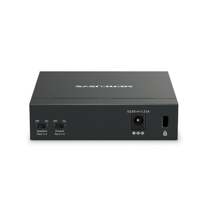 MS105GP 5-Port Gigabit Desktop Switch with 4-Port PoE+ | 65W PoE Budget, 250m Long Range, Plug & Play, IEEE 802.3af/at Compliant